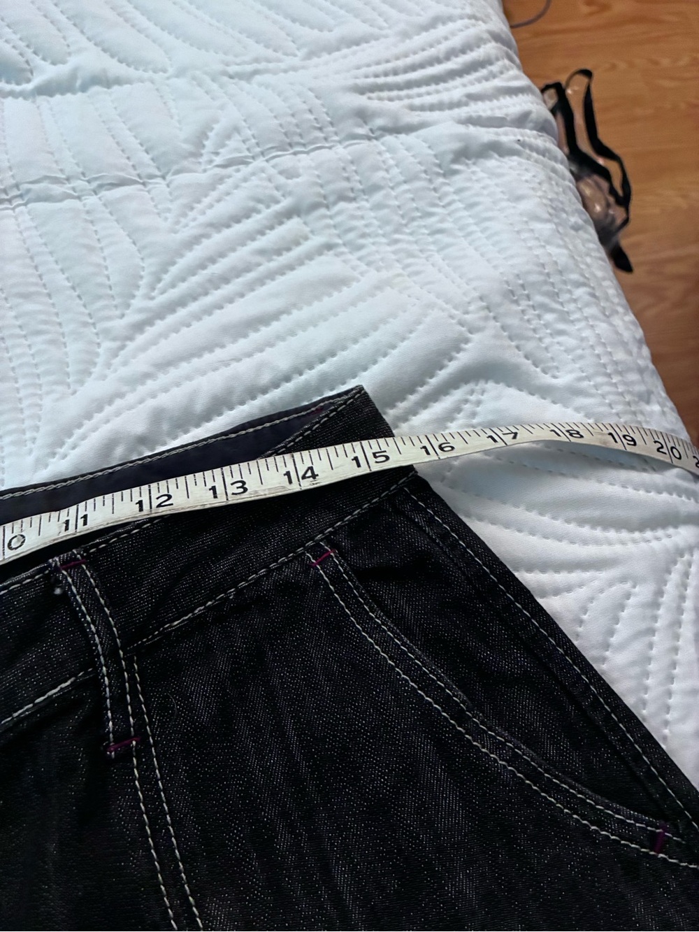 Dark Gray Denim Gauchos A-Line Midi Skirt pants - Picture 6 of 13